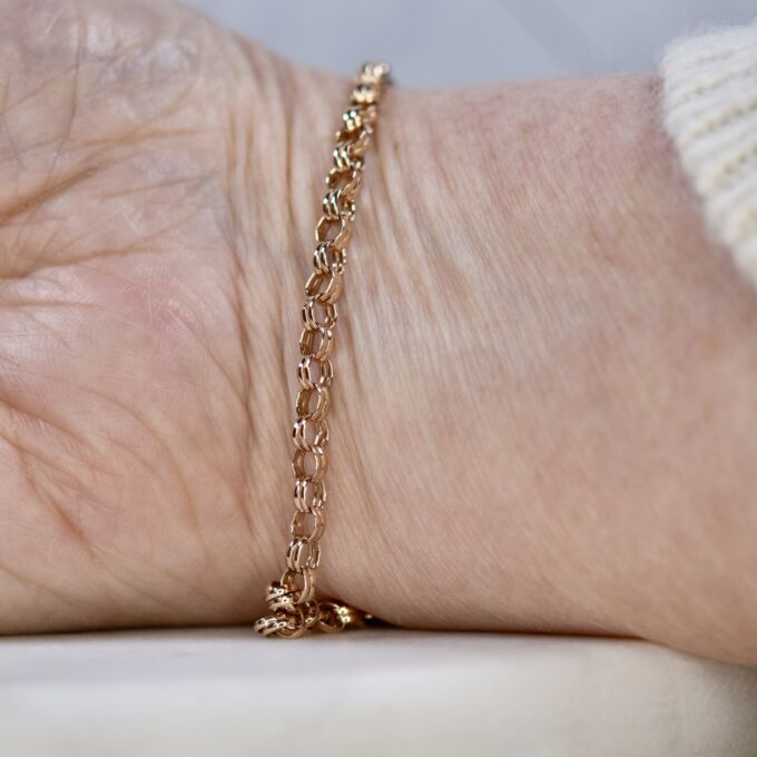 Double Link Bracelet in 9ct Rose Gold