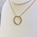 Diamond Circle Pendant Necklace in 9ct Gold