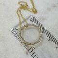 Diamond Circle Pendant Necklace in 9ct Gold