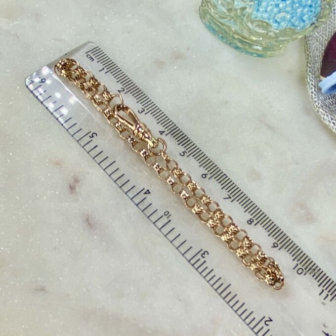 Double Link Bracelet in 9ct Rose Gold