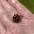 Garnet Cluster Ring in 9ct Gold