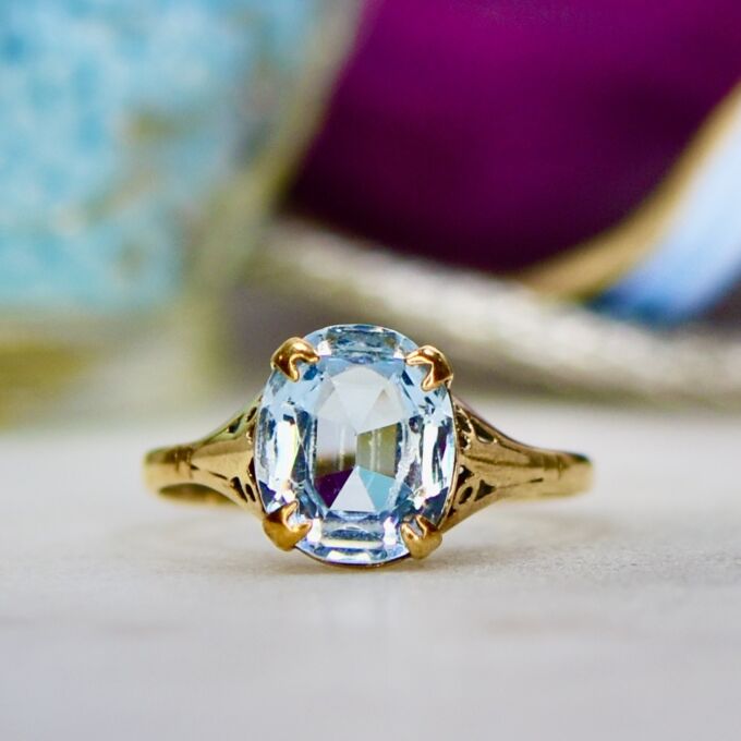 Synthetic Spinel Ring in 9ct Gold