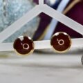 Carnelian Stud Earrings in 9ct Gold
