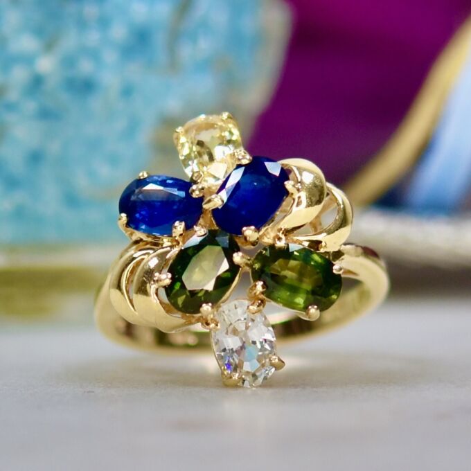 Multi Sapphire Ring in 14ct Gold