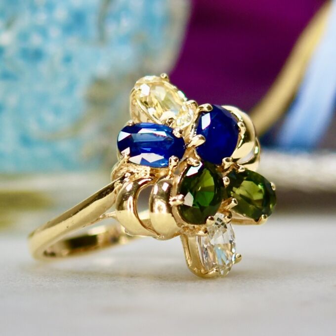 Multi Sapphire Ring in 14ct Gold