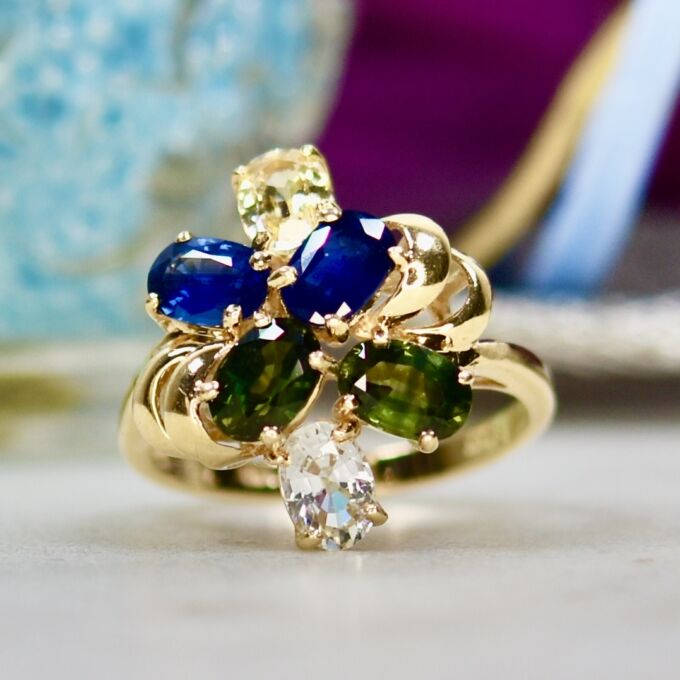 Multi Sapphire Ring in 14ct Gold