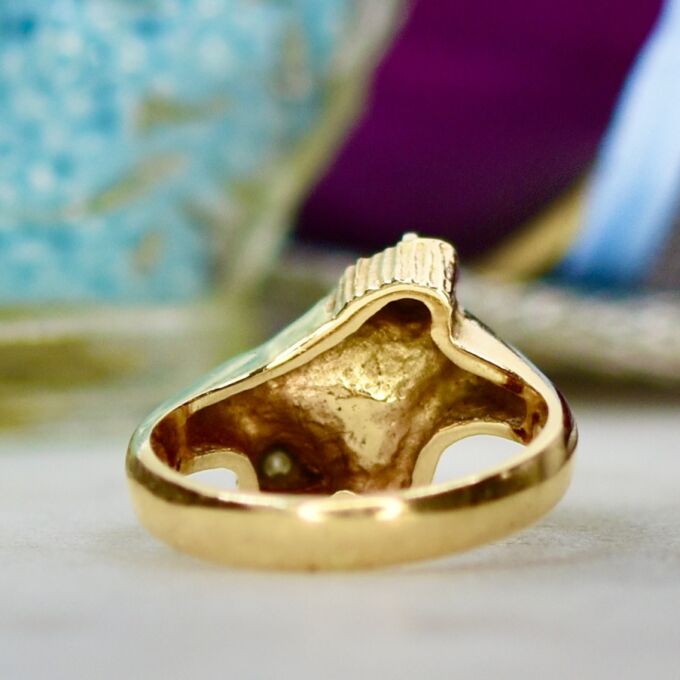 Ethiopian Opal & Diamond Ring in 14ct Gold