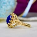 Lapis Lazuli Solitaire Ring in 14ct Gold