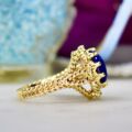 Lapis Lazuli Solitaire Ring in 14ct Gold