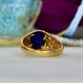 Synthetic Blue Sapphire Ring in 9ct Gold