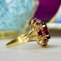 Rhodolite Garnet Cluster Ring in 10ct Gold