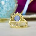 Chalcedony & Iolite Cluster Ring in 14ct Gold