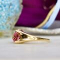 Trillion Pink Tourmaline & Diamond Ring in 14ct Gold