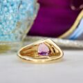 Trillion Pink Tourmaline & Diamond Ring in 14ct Gold