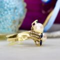 Pearl, Sapphire & Diamond Ring in 14ct Gold