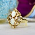 Opal & Diamond Ring in 14ct Gold