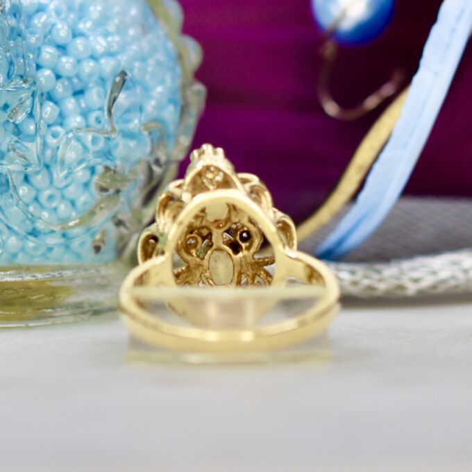 Opal & Diamond Ring in 14ct Gold