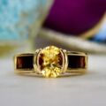 Citrine & Garnet Ring in 14ct Gold