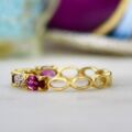 Garnet Stacking Band in 10ct Gold