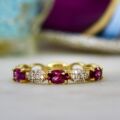 Garnet Stacking Band in 10ct Gold