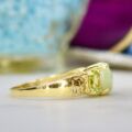 Jadeite & Peridot Ring in 14ct Gold