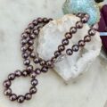 Freshwater Aubergine Pearl Necklace with 14ct Gold Clasp