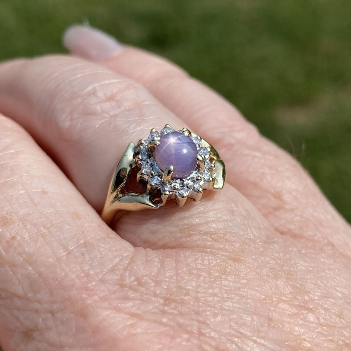 Star sapphire engagement on sale rings