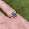 Emerald & Diamond Ring in 9ct Gold