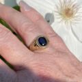 Synthetic Blue Sapphire Ring in 9ct Gold