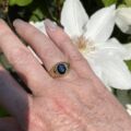 Synthetic Blue Sapphire Ring in 9ct Gold