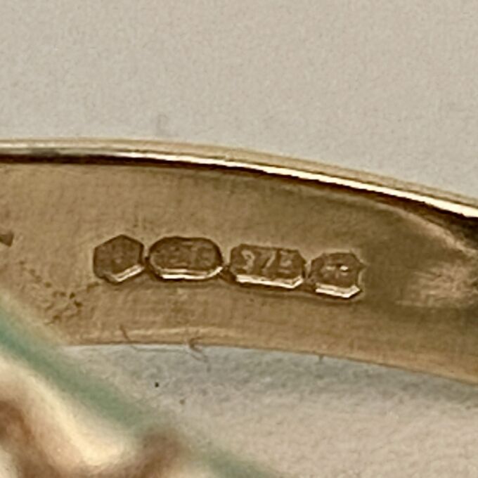 Synthetic Blue Sapphire Ring in 9ct Gold