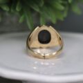 Synthetic Black Star Sapphire Ring in 10ct Gold