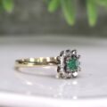 Emerald & Diamond Ring in 9ct Gold