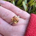 Citrine & Diamond Ring in 14ct Gold