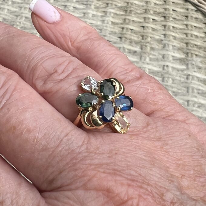 Multi Sapphire Ring in 14ct Gold