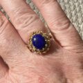Lapis Lazuli Solitaire Ring in 14ct Gold