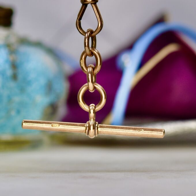 T or Albert Bar in 9ct Rose Gold