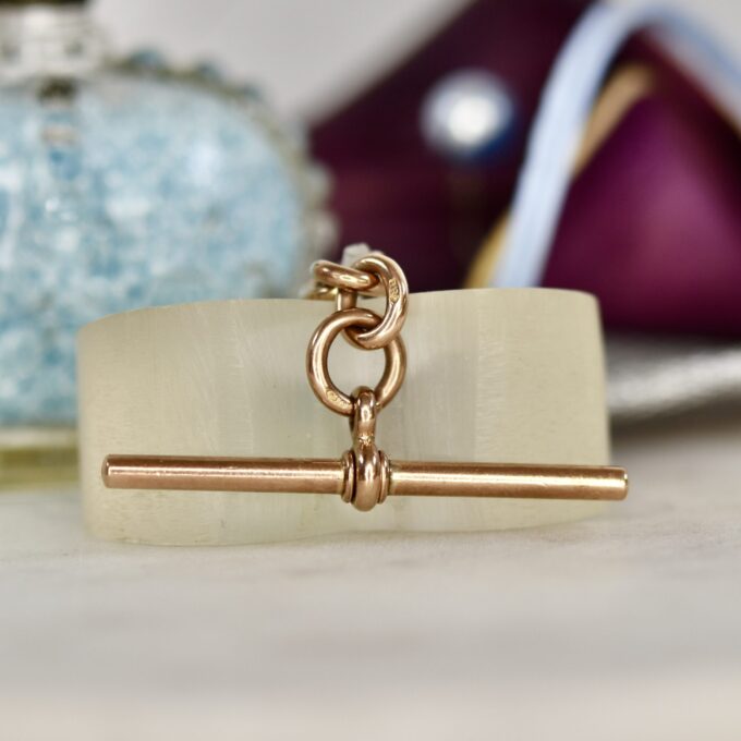 T or Albert Bar in 9ct Rose Gold