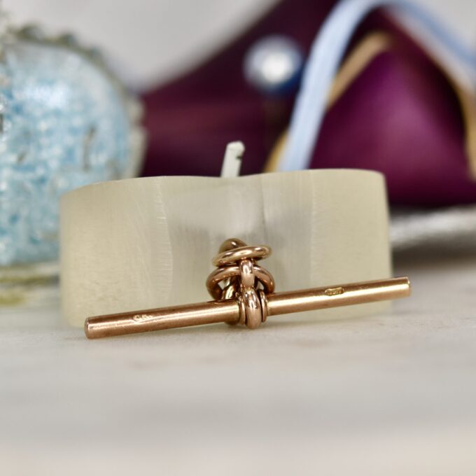 T or Albert Bar in 9ct Rose Gold