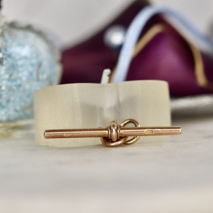 T or Albert Bar in 9ct Rose Gold