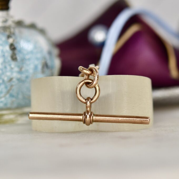 T or Albert Bar in 9ct Rose Gold