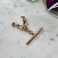 Antique T Bar & Matching Clips in 9ct Gold
