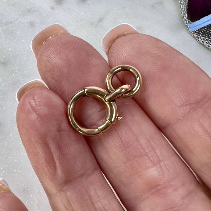 Antique Spring Bolt Ring in 9ct Rose Gold