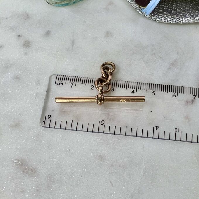 T or Albert Bar in 9ct Rose Gold