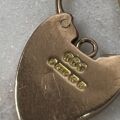 Edwardian Engraved Heart Padlock in 9ct Gold