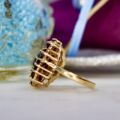 Garnet Cluster Ring in 9ct Gold