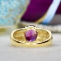 Pink Tourmaline & Diamond Ring in 10ct Gold