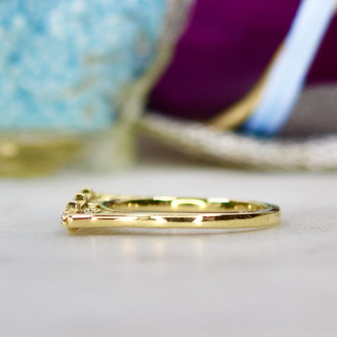 Diamond Bar Ring in 10ct Gold