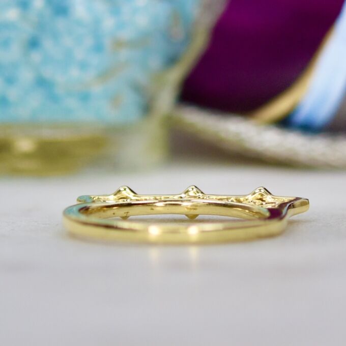 Diamond Bar Ring in 10ct Gold