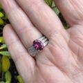 Pink Tourmaline & Diamond Ring in 10ct Gold